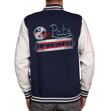 Herren College Jacke - Pats - New England dunkelblau-rot XS