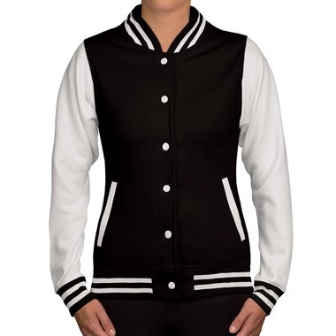 Damen College Jacke - Pats - New England schwarz-rot XL