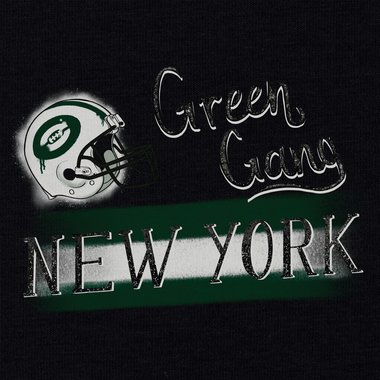 Damen T-Shirt V-Ausschnitt - Green Gang - NY