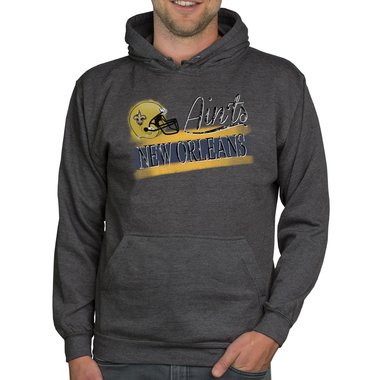 Herren Hoodie - Aints - New Orleans dunkelgrau-gelb XS