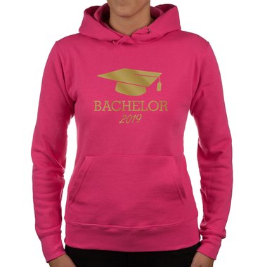 Damen Hoodie - Bachelor 2019 fuchsia-gold XS