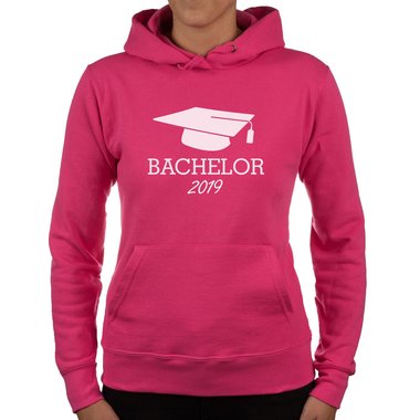 Damen Hoodie - Bachelor 2019 fuchsia-gold XS