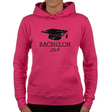 Damen Hoodie - Bachelor 2019 fuchsia-gold XS