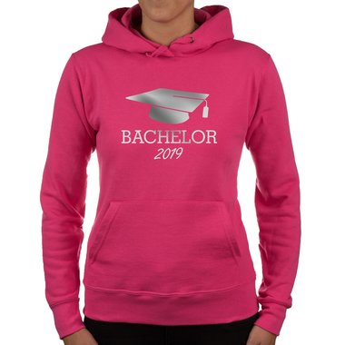 Damen Hoodie - Bachelor 2019 fuchsia-gold XS