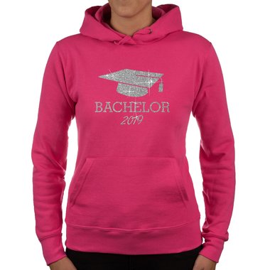 Damen Hoodie - Bachelor 2019 fuchsia-gold XS