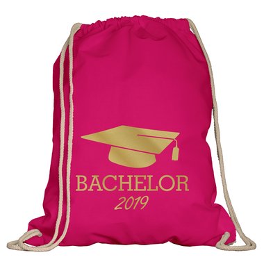 Turnbeutel - Bachelor 2019 apfelgrn-pinkglitzer