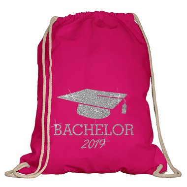 Turnbeutel - Bachelor 2019 apfelgrn-pinkglitzer