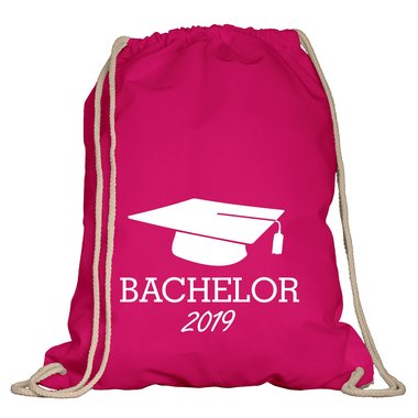 Turnbeutel - Bachelor 2019 apfelgrn-pinkglitzer