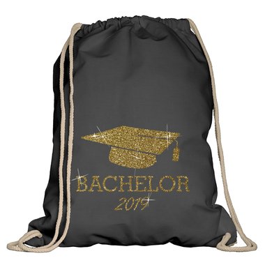 Turnbeutel - Bachelor 2019 apfelgrn-pinkglitzer