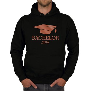 Herren Hoodie - Bachelor 2019 dunkelgrau-gold XS