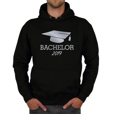 Herren Hoodie - Bachelor 2019 dunkelgrau-gold XS