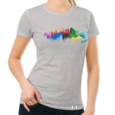 Damen T-Shirt - Hamburg Aquarell