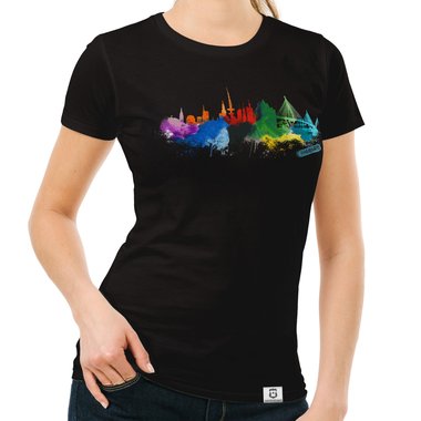 Damen T-Shirt - Hamburg Aquarell