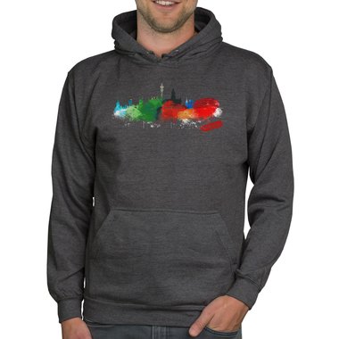 Herren Hoodie - Mnchen Aquarell