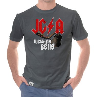 Herren JGA T-Shirt - Wedding Bells dunkelblau-weiss S