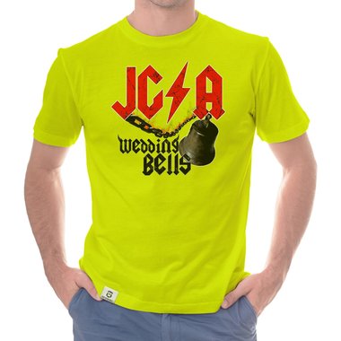 Herren JGA T-Shirt - Wedding Bells dunkelblau-weiss S