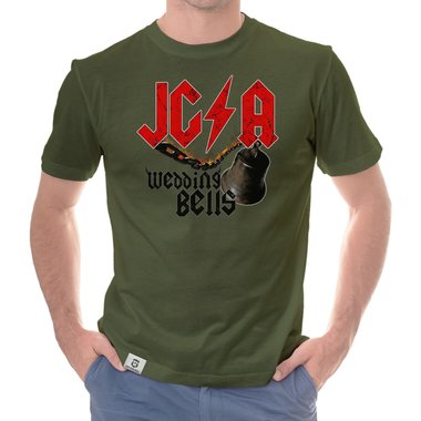 Herren JGA T-Shirt - Wedding Bells dunkelblau-weiss S