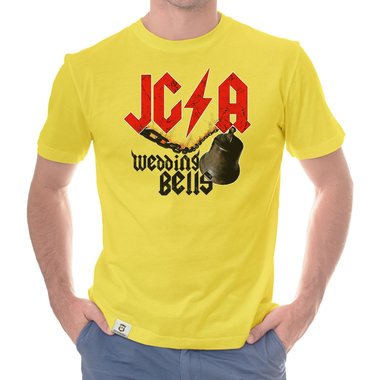 Herren JGA T-Shirt - Wedding Bells weiss-schwarz 5XL