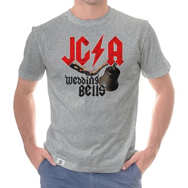 Herren JGA T-Shirt - Wedding Bells weiss-schwarz 5XL