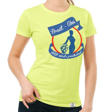 JGA Damen T-Shirt - Braut Ahoi dunkelblau-blau S