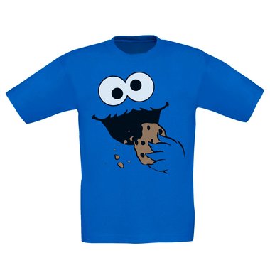 Kinder T-Shirt - Keks Monster dunkelblau-schwarz 98-104