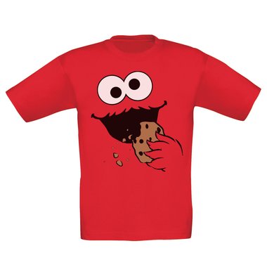 Kinder T-Shirt - Keks Monster dunkelblau-schwarz 98-104