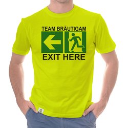 Herren JGA T-Shirt - Team Brutigam - Exit here