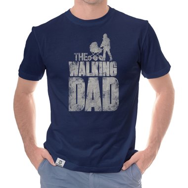 Herren T-Shirt - The Walking Dad dunkelblau-grau S