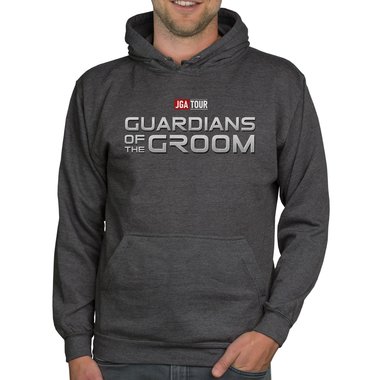 Herren JGA Hoodie - Guardians of the Groom dunkelgrau-weiss XS