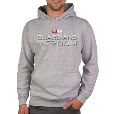 Herren JGA Hoodie - Guardians of the Groom dunkelgrau-weiss XS