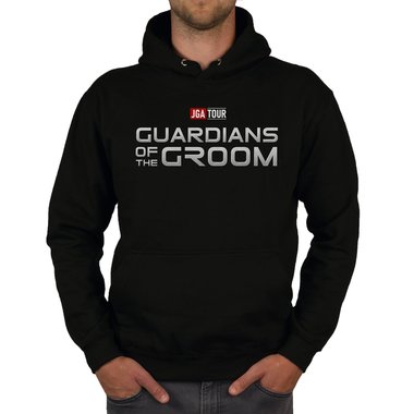 Herren JGA Hoodie - Guardians of the Groom schwarz-weiss 5XL