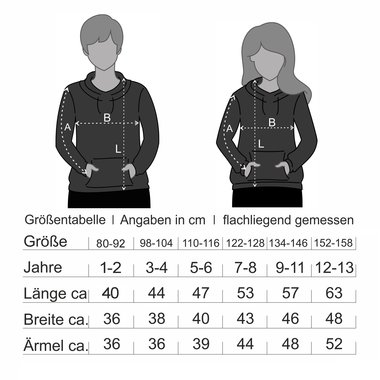 Kinder Hoodie - Hausaufgaben gefhrden meine Gesundheit! schwarz-weiss 152-158