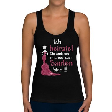 Damen JGA Tank Top - Ich heirate - die anderen Saufen