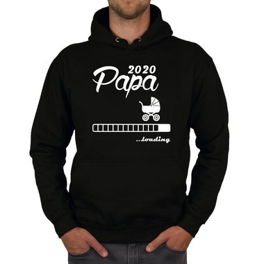 Herren Hoodie - Papa 2020 loading dunkelgrau-cyan XS