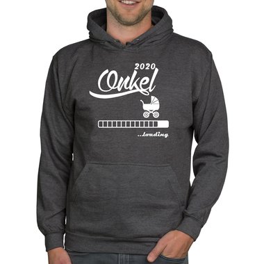 Herren Hoodie - Onkel 2020 loading dunkelgrau-cyan XS