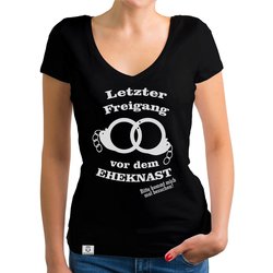 Damen T-Shirt V-Ausschnitt - Letzter Freigang