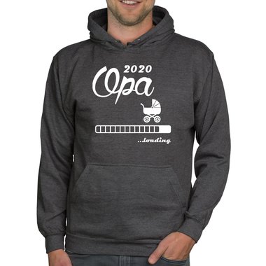 Herren Hoodie - Opa 2020 loading dunkelgrau-cyan XS