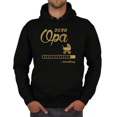 Herren Hoodie - Opa 2020 loading dunkelgrau-cyan XS