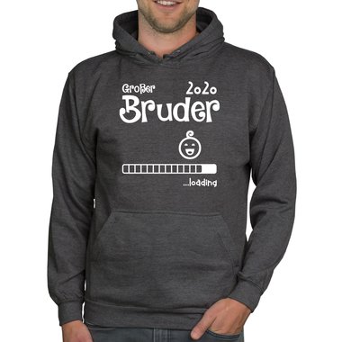 Herren Hoodie - Groer Bruder 2020 loading dunkelgrau-cyan XS