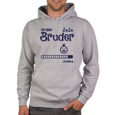 Herren Hoodie - Groer Bruder 2020 loading dunkelgrau-cyan XS