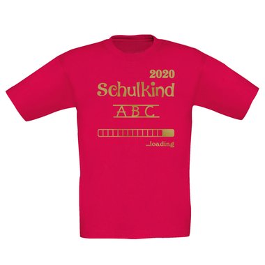 Kinder T-Shirt - Schulkind 2020 loading weiss-schwarz 152-164