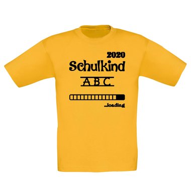 Kinder T-Shirt - Schulkind 2020 loading weiss-schwarz 152-164