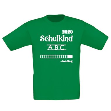 Kinder T-Shirt - Schulkind 2020 loading weiss-schwarz 152-164