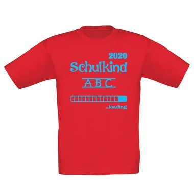 Kinder T-Shirt - Schulkind 2020 loading weiss-schwarz 152-164