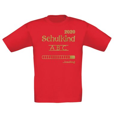 Kinder T-Shirt - Schulkind 2020 loading weiss-schwarz 152-164