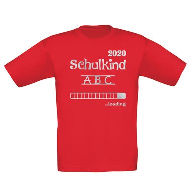 Kinder T-Shirt - Schulkind 2020 loading weiss-schwarz 152-164