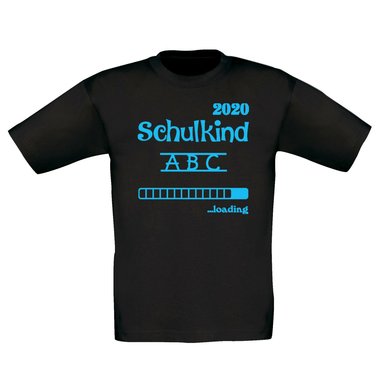 Kinder T-Shirt - Schulkind 2020 loading weiss-schwarz 152-164