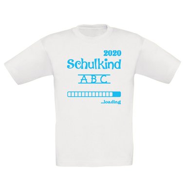 Kinder T-Shirt - Schulkind 2020 loading weiss-schwarz 152-164