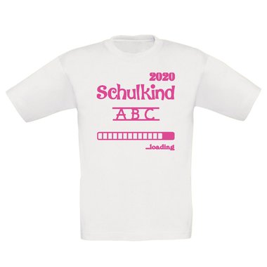 Kinder T-Shirt - Schulkind 2020 loading weiss-schwarz 152-164