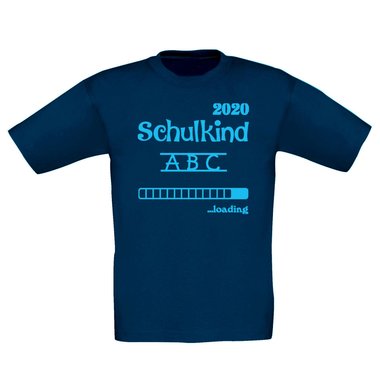 Kinder T-Shirt - Schulkind 2020 loading weiss-schwarz 152-164